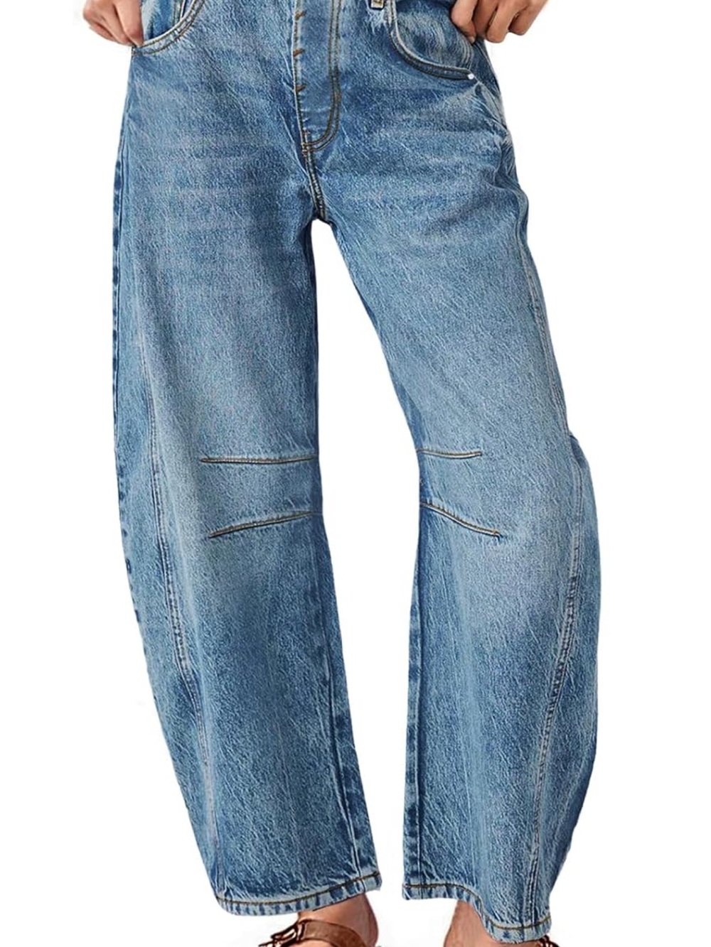 Wide Leg Light Blue Denim Jeans